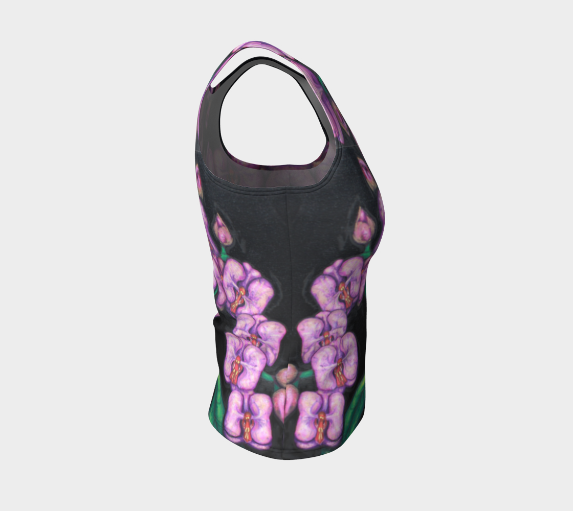 Fitted Tank Top Orchids