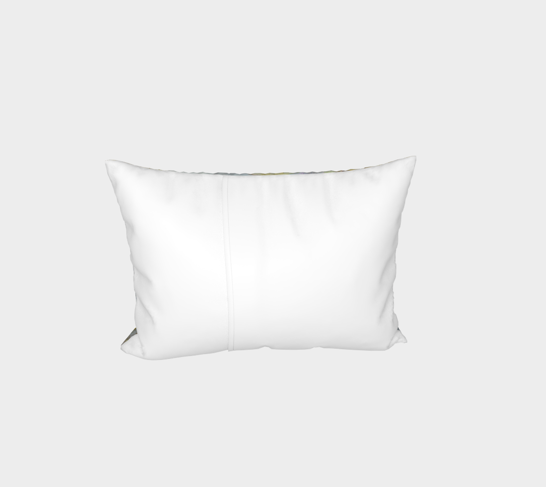 Pillow Sham Plant Ink and Metallic Abstract