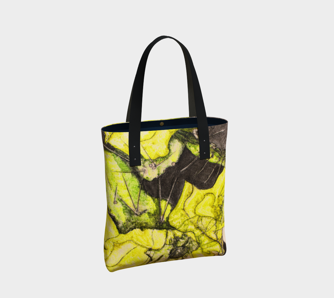 Tote Bag Yellow Cactus Grisaille