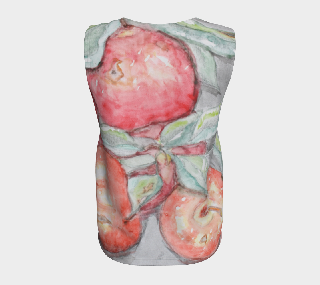 Loose Tank Top Watercolor Apples