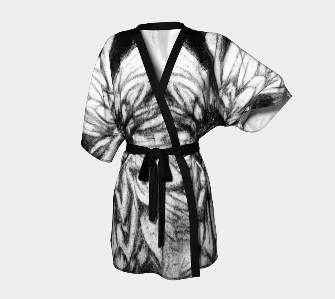 Kimono Robe Dahlia Flower