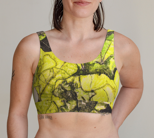 Scoop Bralette Yellow Cactus Grisaille