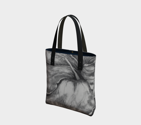 Tote Bag Hibiscus Grisaille