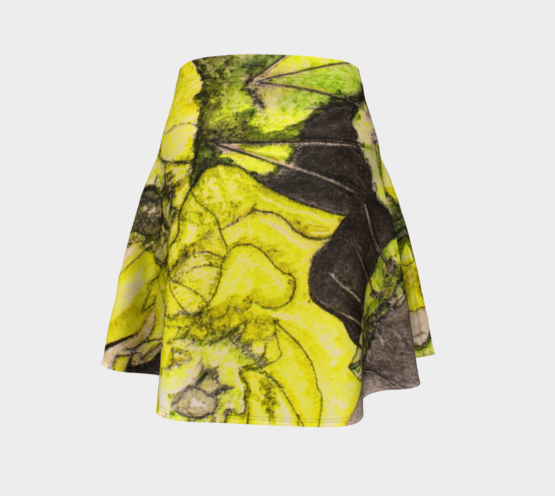 Flare Skirt Yellow Cactus Grisaille