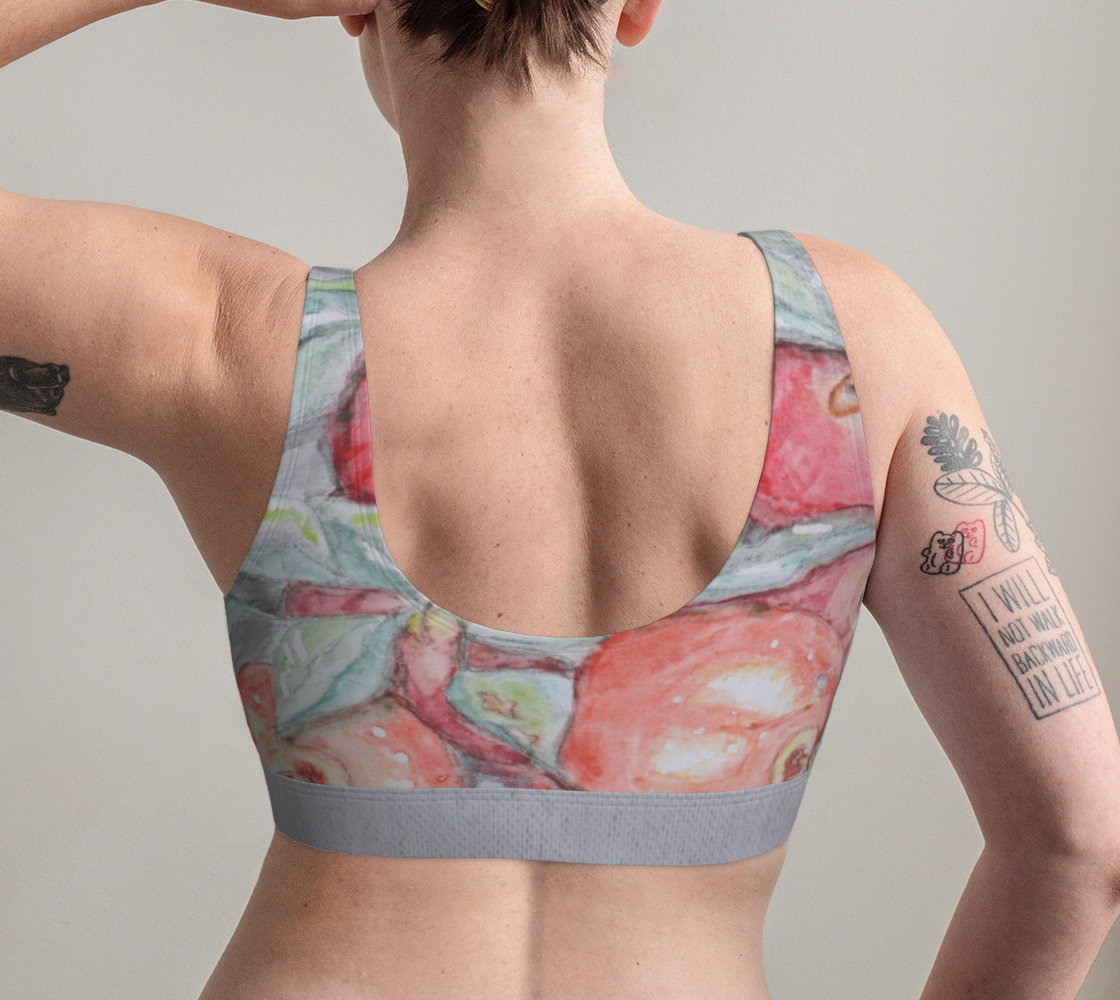 Scoop Bralette Watercolor Apples