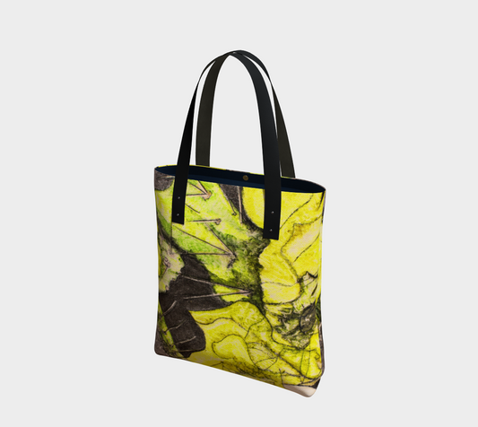 Tote Bag Yellow Cactus Grisaille