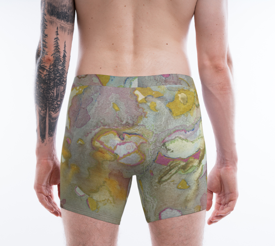 Boxer Briefs Plant Ink and Metallic Abstract