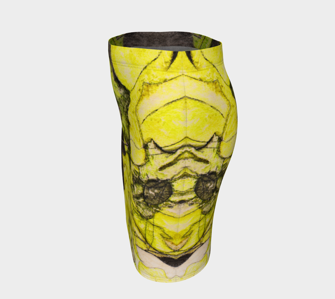 Fitted Skirt Yellow Cactus Grisaille