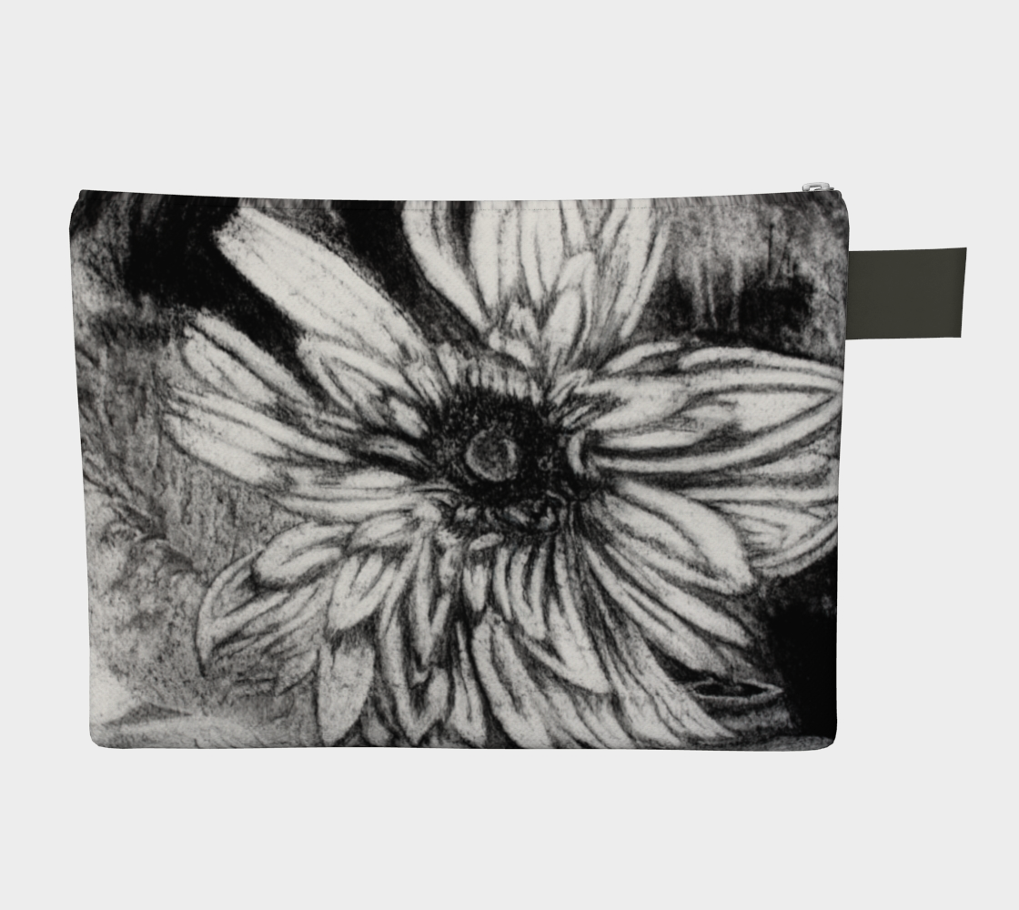 Zipper Carry-all Dahlia Flower