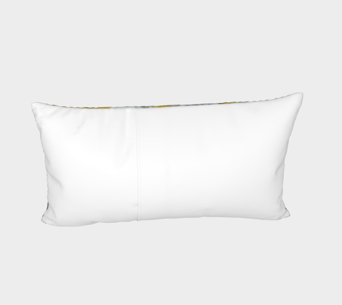 Pillow Sham Plant Ink and Metallic Abstract