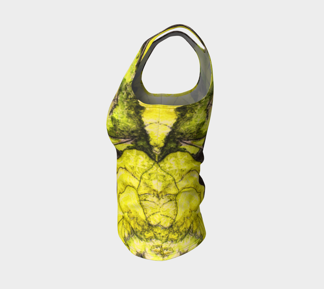 Fitted Tank Top Yellow Cactus Grisaille