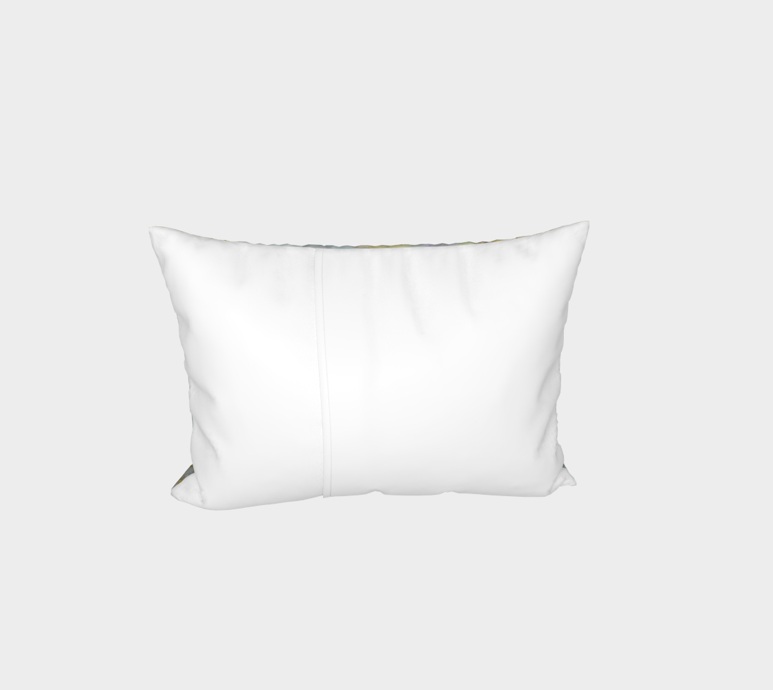 Bed Pillow Sham Plant Ink And Metallic Abstract