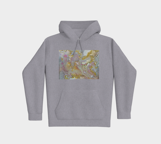 Premium pullover hoodie Plant Ink Abstract Metallic