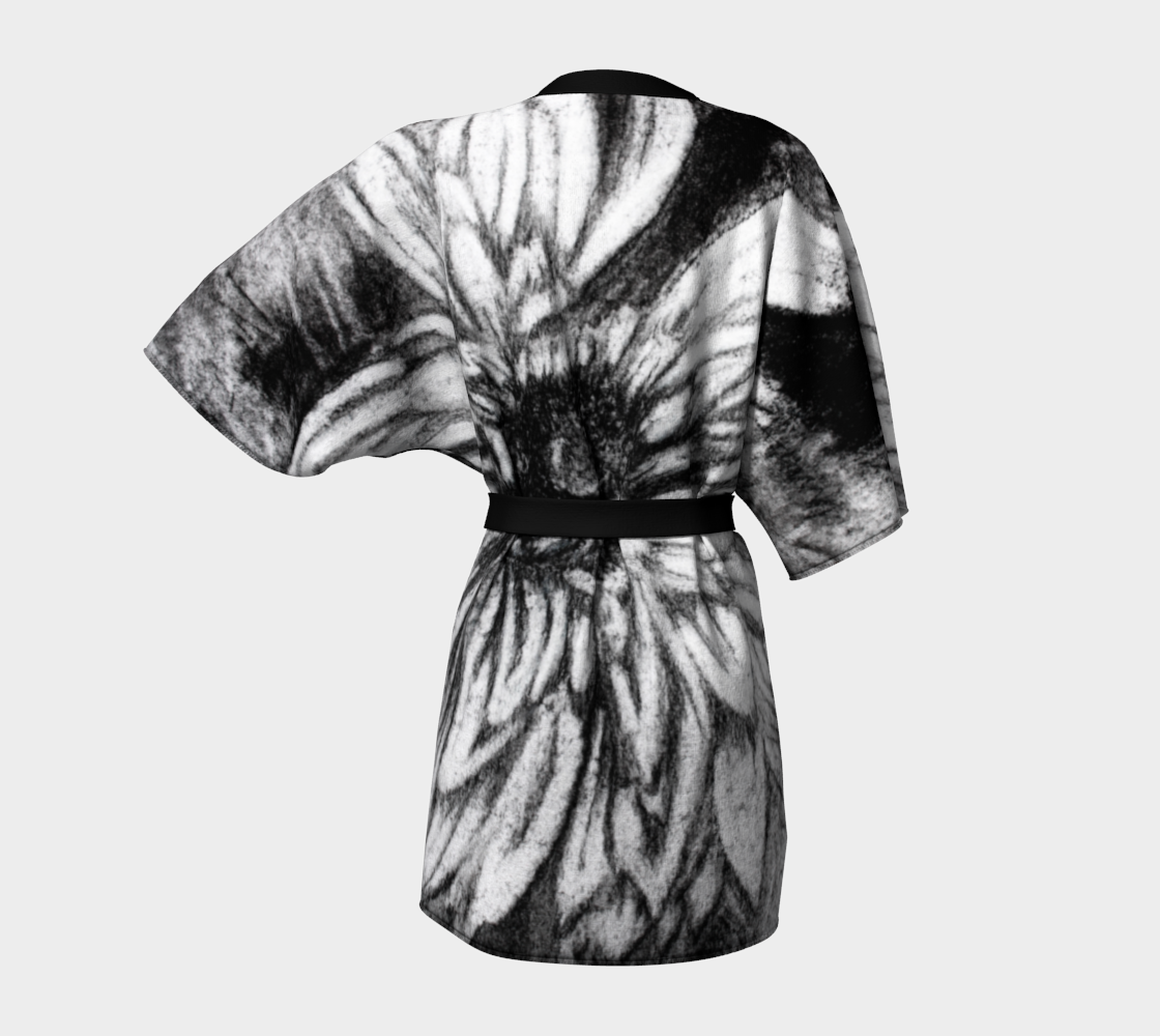 Kimono Robe Dahlia Flower