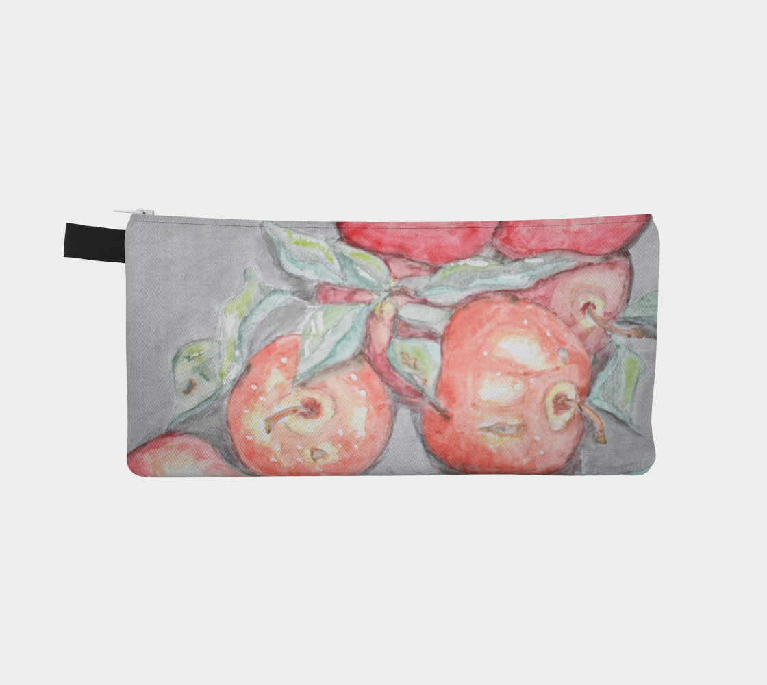 Pencil Case Watercolor Apples