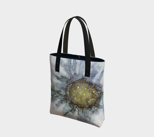 Tote Bag Plant Ink Flax Flower